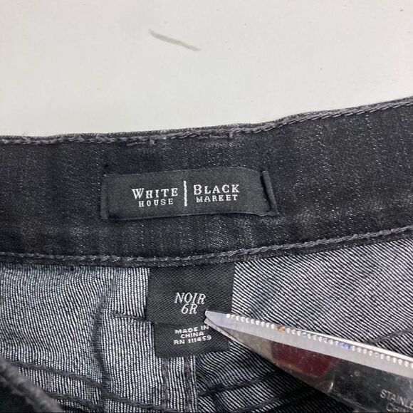 WHITE HOUSE BLACK MARKET,NOIR,Women’s Jeans, Black, Size 6R, Inseam 32” Boot Leg - Picture 4 of 12